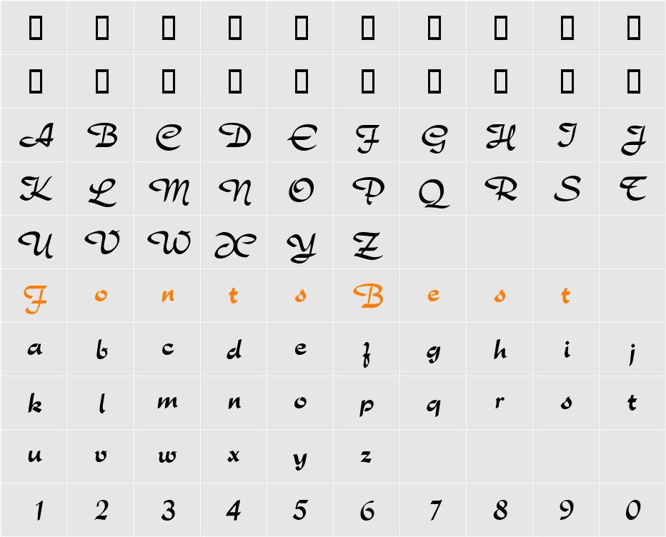 Rostrum Character Map