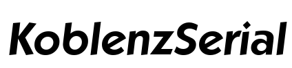 KoblenzSerial Font Image