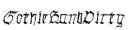 GothicHandDirty Font Image