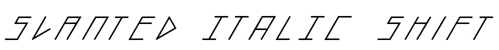 slanted ITALIC shift