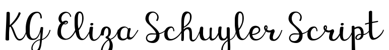 KG Eliza Schuyler Script Font Image