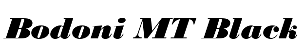 Bodoni MT Black Font Image