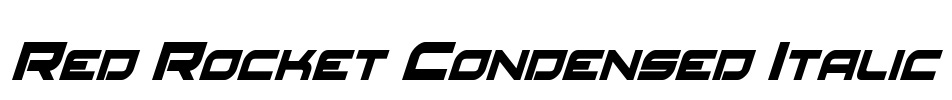Red Rocket Condensed Italic Font Image