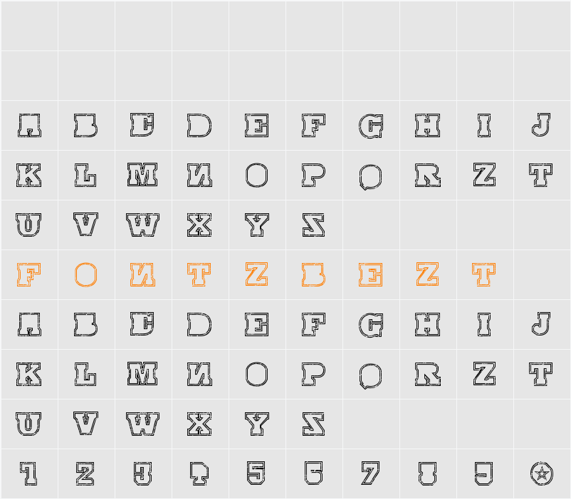 SERIAL-MKV1- Character Map
