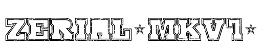 SERIAL-MKV1- Font Image