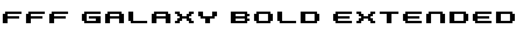FFF Galaxy Bold Extended Font Image