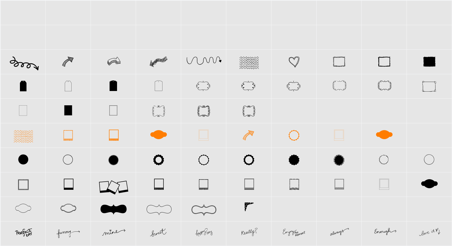 KG Flavor and Frames Three Character Map