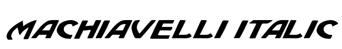Machiavelli Italic Font Image
