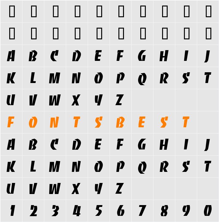 KickStartCapsSSi Character Map