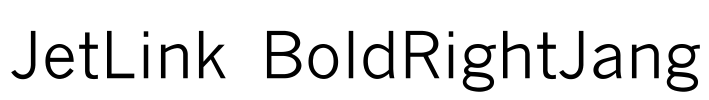 JetLink BoldRightJang Font Image
