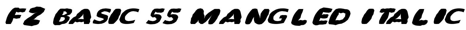 FZ BASIC 55 MANGLED ITALIC Font Image