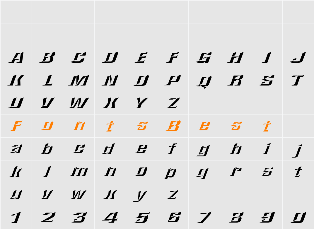 LHFConvectaConvex Character Map