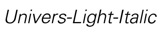 Univers-Light-Italic