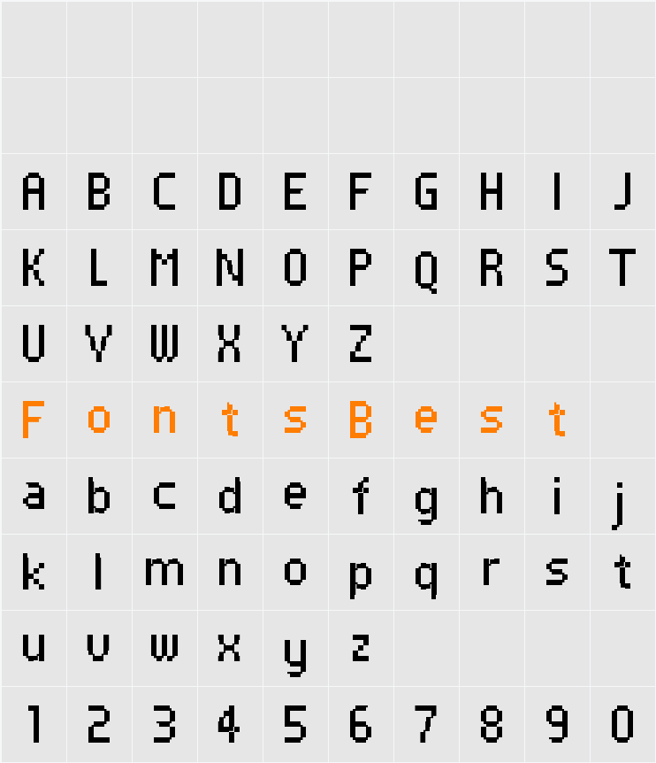 PF Tempesta Seven Condensed Character Map