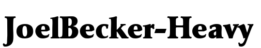 JoelBecker-Heavy Font Image