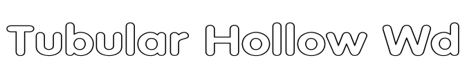 Tubular Hollow Wd Font Image