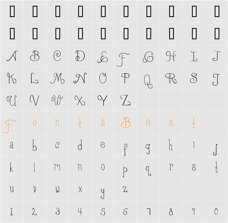 Epiphany Character Map