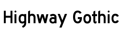 Highway Gothic Font Image