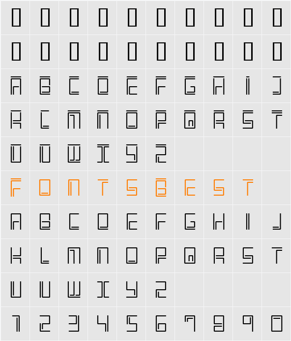 Welcome2M Character Map