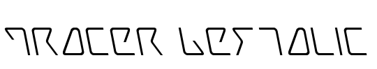 Tracer Leftalic Font Image