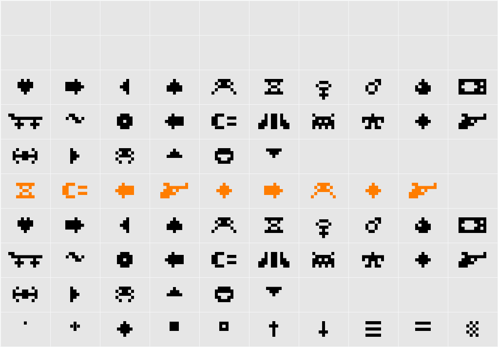 ROTORcap Symbols Character Map