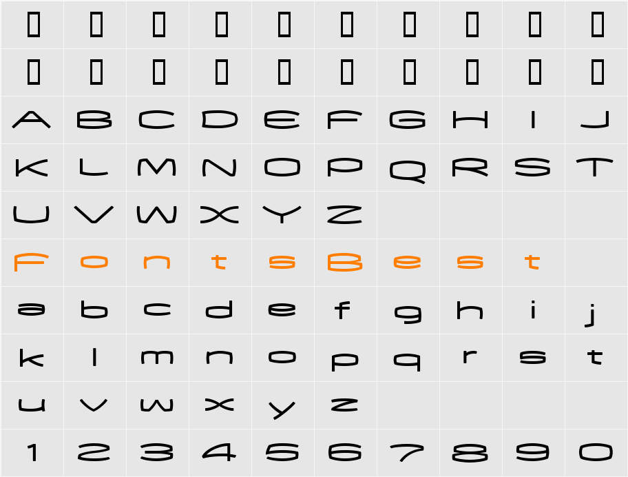EXCEED Character Map