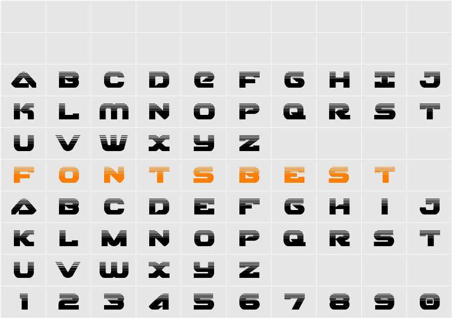Skyhawk Halftone Character Map