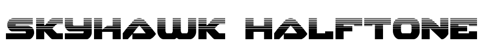 Skyhawk Halftone Font Image