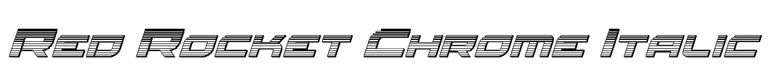 Red Rocket Chrome Italic Font Image
