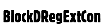 BlockDRegExtCon Font Image