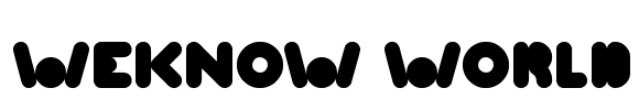 WEKNOW WORLD Font Image