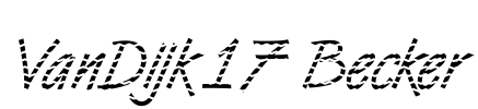 VanDijk17 Becker Font Image