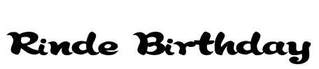 Rinde Birthday Font Image