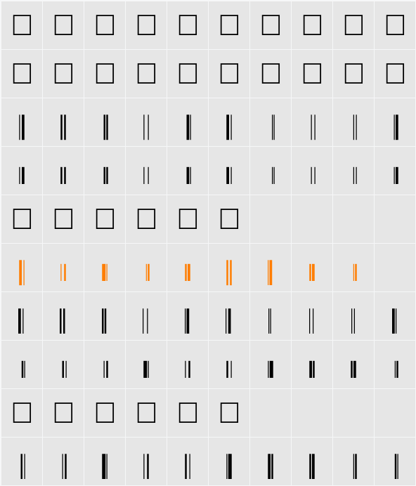 EanP36xTt Character Map
