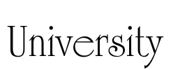 University Font Image