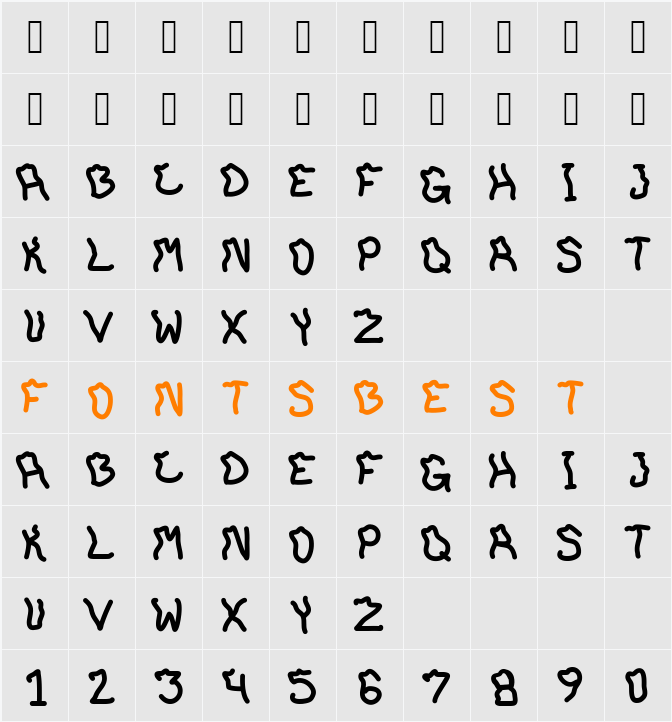 BoydSmiles Character Map