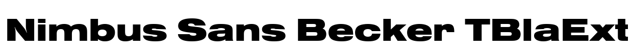 Nimbus Sans Becker TBlaExt Font Image