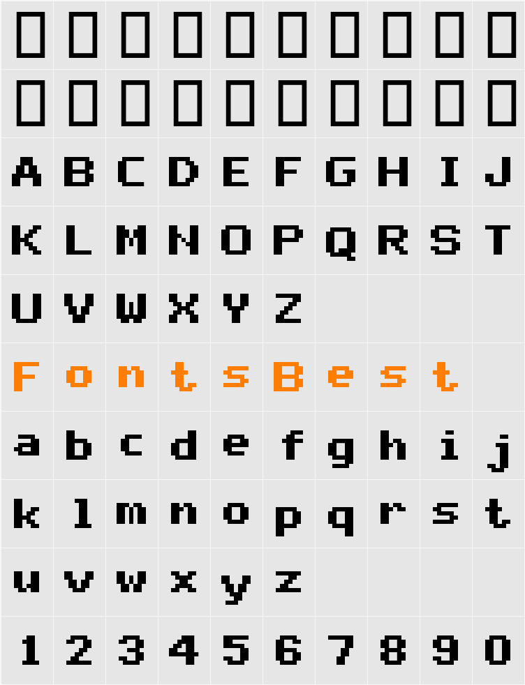 mono 07_66 Character Map