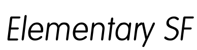 Elementary SF Font Image