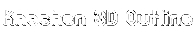 Knochen 3D Outline Font Image