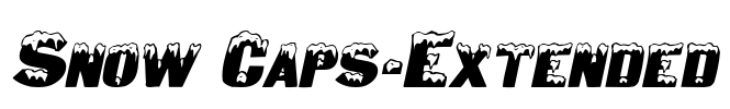 Snow Caps-Extended Font Image
