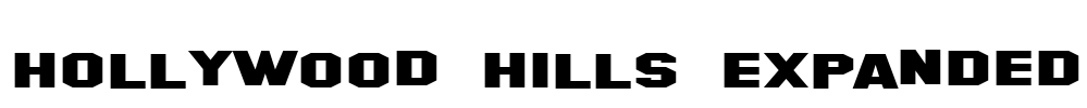 Hollywood Hills Expanded Font Image