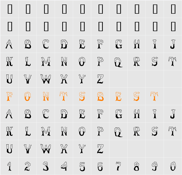 ShadyCharacters Character Map