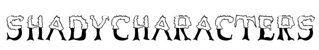 ShadyCharacters Font Image