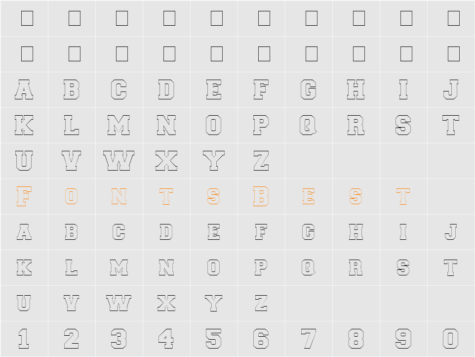 Letter Sweater Open Display SSi Character Map