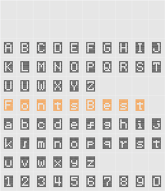 HNrumine Character Map