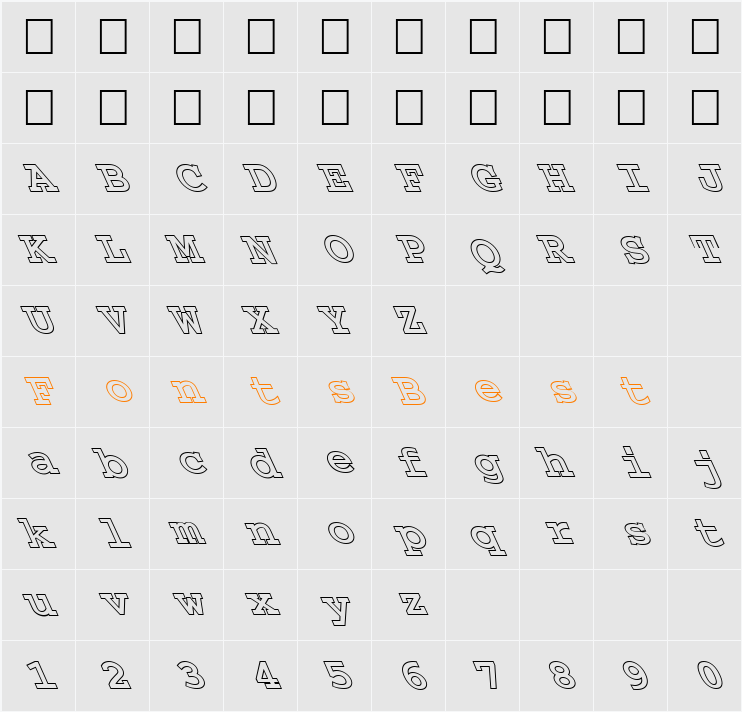 FZ DIGITAL 3 HOLLOW LEFTY Character Map