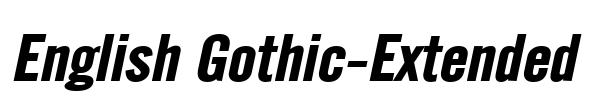 English Gothic-Extended