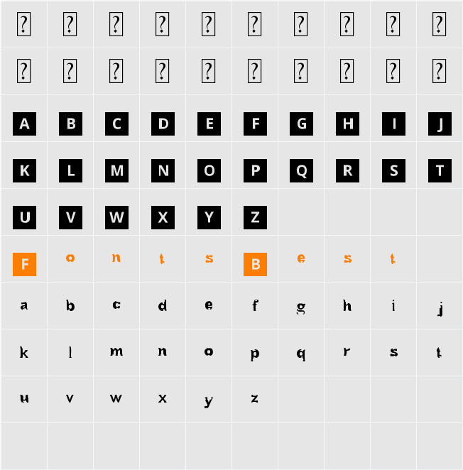 Breaking B Character Map