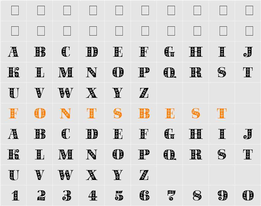 Saphire MN Character Map